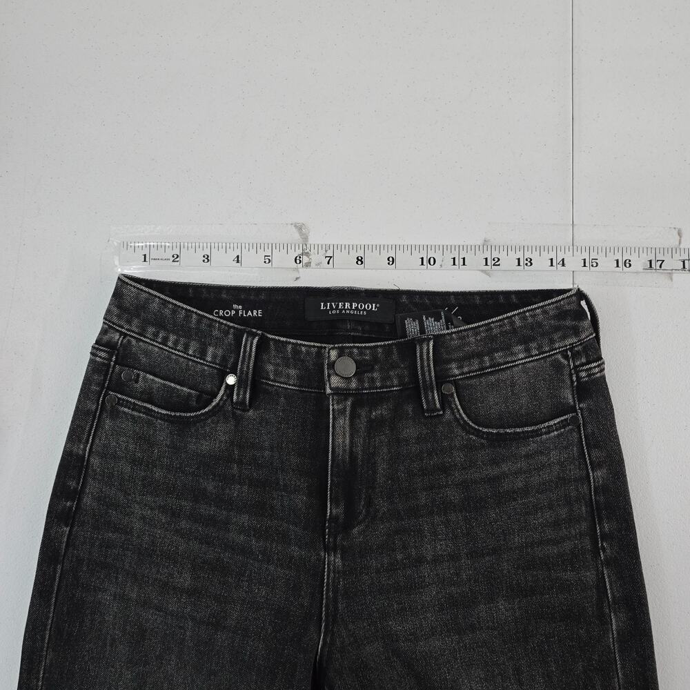 Liverpool Los‎ Angeles jeans the crop flare black 6/28 denim womens 7035 - Picture 3 of 13